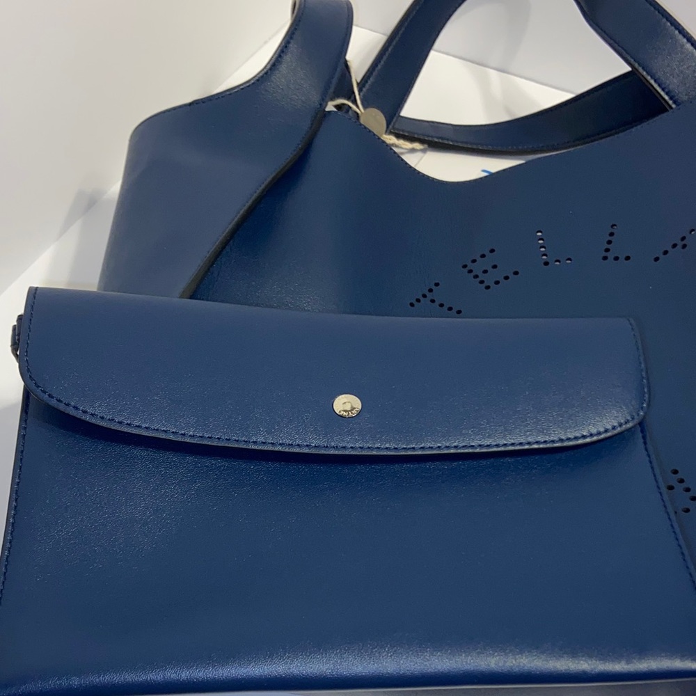 Stella McCartney Deep Blue Tote and Pouch Set vegan leather - Picture 10 of 11